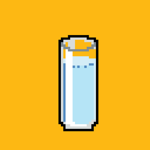 8-Bit Pixel Water Drop GIF