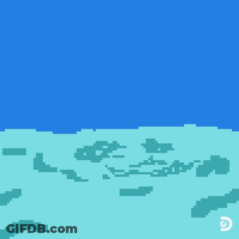 8-Bit Shark During Shark Week GIF