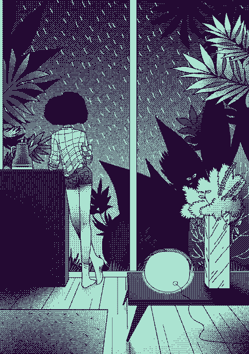 8-Bit Storm Sad Anime GIF