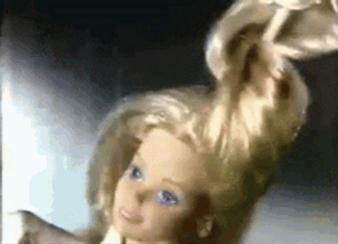 80S Barbie Hair GIF