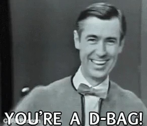 80S Fred Rogers Hate Douchebag GIF