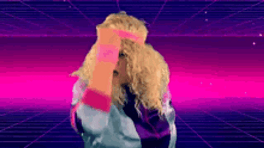 80S Funny Girl Aerobic GIF