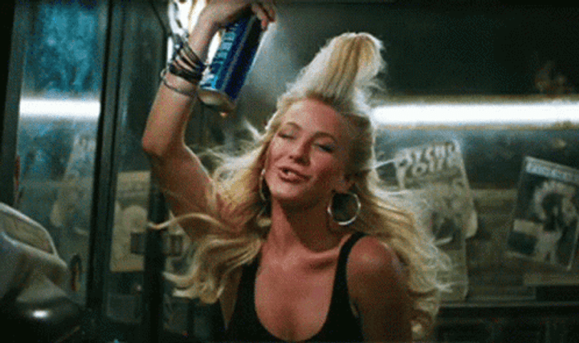80S Lady Using Aqua Net GIF