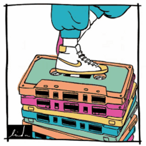80S Moonwalk On Tapes GIF