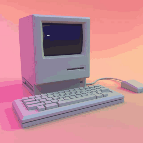 80S Old Macintosh Monday GIF