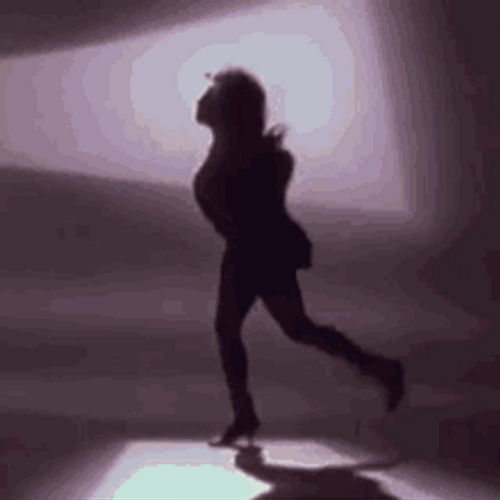 80S Running Man Dance Silhouette GIF