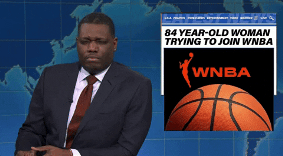 84 Years WNBA Michael Che SNL GIF