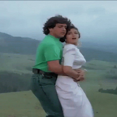 90'S Couple Dry Hump GIF