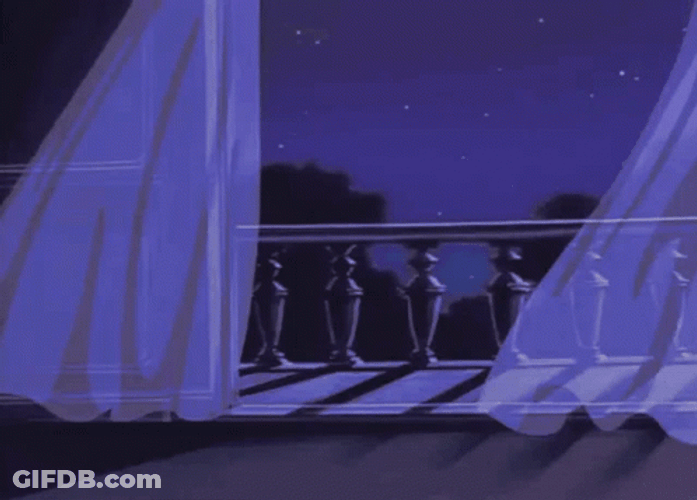 90S Anime Aesthetic Night Terrace GIF