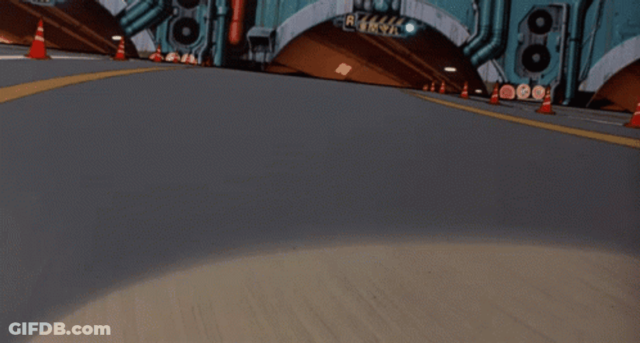 90S Anime Akira Motorcycle Ride GIF