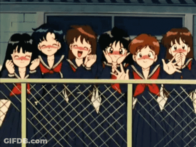 90S Anime Girls Sailor Moon Blushing GIF