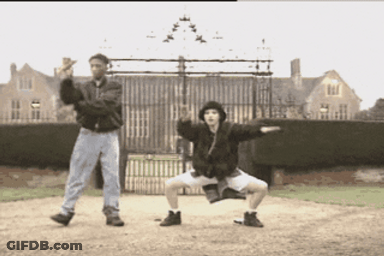 90S Dude Rave Dancing Outside GIF