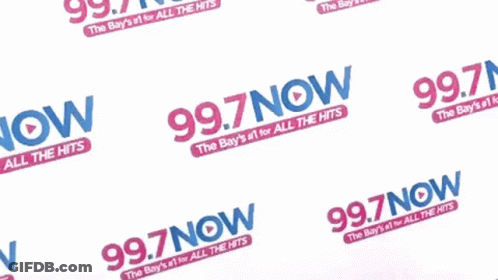 99.7 Now The Bay's #1 For All The Hits Logo GIF