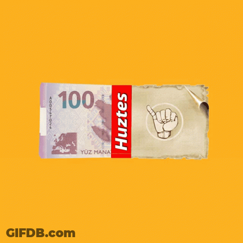 A 100 Dollar Bill With A Hand Giving The Thumbs Up GIF