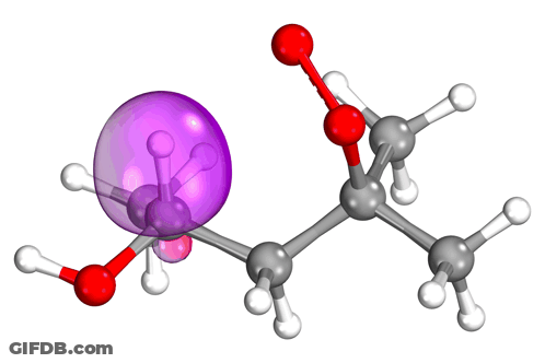 A 3D Model Of A Chemical Compound With A Purple Sphere In The Center GIF