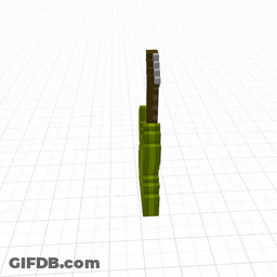 A 3D Model Of A Green And White Guitar With A Brown Neck GIF