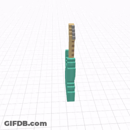 A 3D Model Of A Guitar With A Wooden Neck GIF
