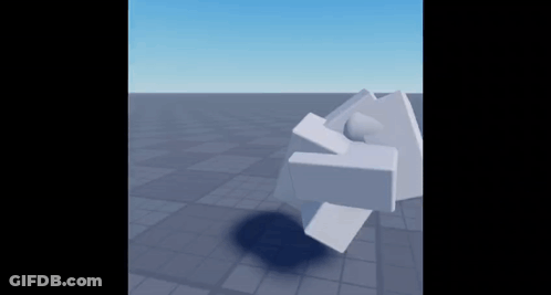 A 3D Model Of A Person Is Standing On A Tiled Floor . GIF