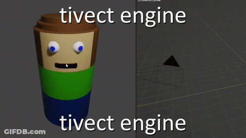 A 3D Model Of A Person With The Words " Tivect Engine " Above It GIF
