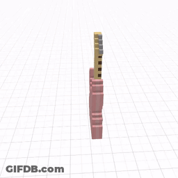 A 3D Model Of A Pink Electric Guitar On A White Background GIF