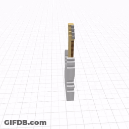 A 3D Model Of An Electric Guitar With A Wooden Neck GIF