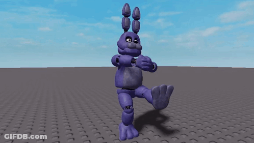 Bonnie From Five Nights At Freddy's Standing On One Leg GIF