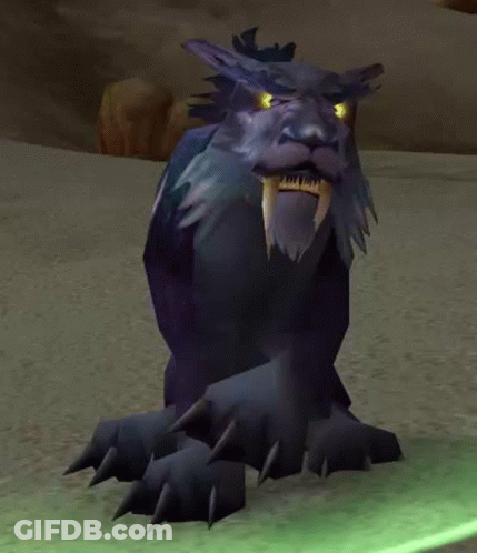 A 3D Rendering Of A Black Tiger With Sharp Claws And A Beard . GIF