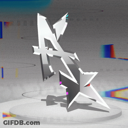 A 3D Rendering Of A Letter N On A White Surface GIF