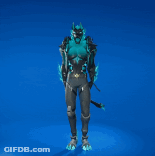 A 3D Rendering Of A Monster With A Blue Background GIF
