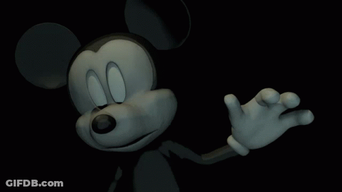 A 3D Rendering Of Mickey Mouse Is Waving His Hand GIF
