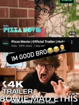 A 4K Trailer For The Pizza Movie Is Being Shown GIF