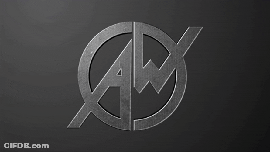 A And W Inside A Circle Cool Animated Logo GIF