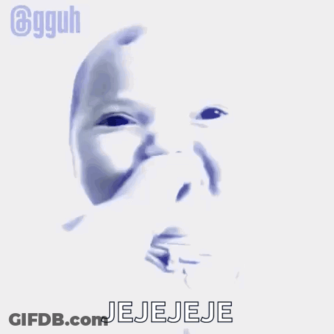Baby Making Funny Face And Holding Finger To Nose GIF