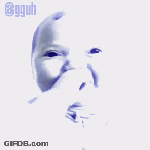 Baby Making Funny Face With Hashtag @Gguh GIF