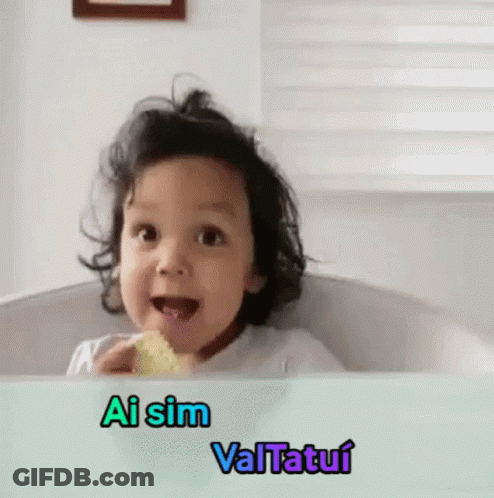 A Baby Is Sitting In A Bathtub With The Words Ai Sim Valtatui Written Above Him GIF