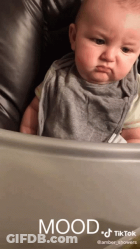 Baby Sitting In High Chair Mood TikTok GIF