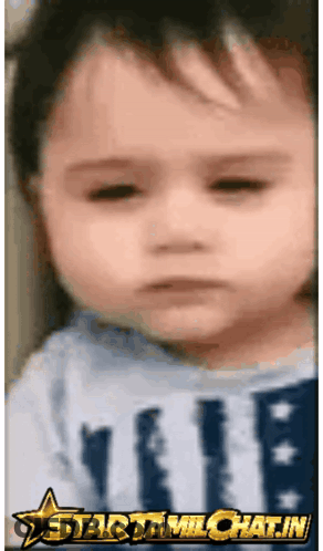 A Baby 'S Face Is Shown In A Star Tamil Chat.in Ad GIF