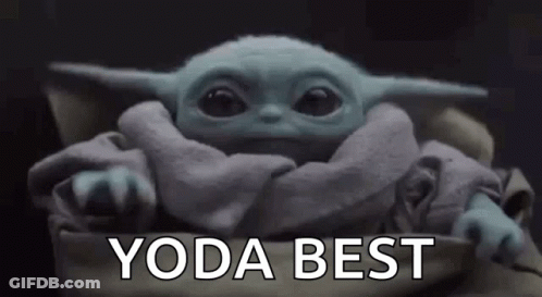 Baby Yoda Sitting In Blanket With Yoda Best Text GIF