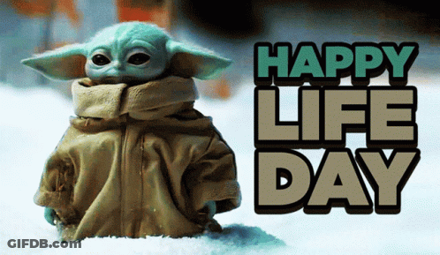 Baby Yoda Snow Happy Life Day GIF