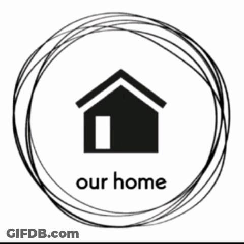 Badge With House And Our Home Text GIF
