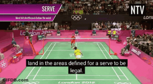 A Badminton Game Is Being Played At The London 2012 Olympic Games GIF