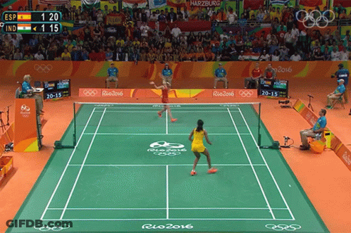 A Badminton Match Is Being Played In Rio 2016 GIF