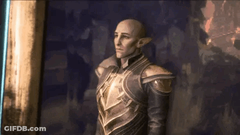 A Bald Man In A Knight 'S Armor Is Standing In Front Of A Window . GIF
