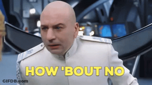 A Bald Man In A White Uniform Is Saying How Bout No GIF