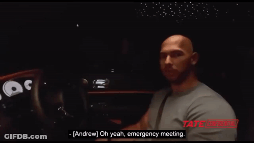 A Bald Man Is Sitting In A Dark Room With The Words Luke Guys It 'S 4:00 Am Above Him GIF