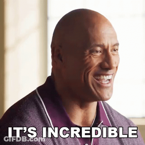 A Bald Man Is Smiling With The Words It 'S Incredible Below Him GIF
