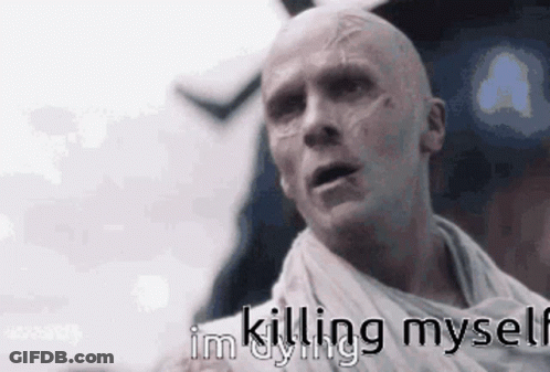 A Bald Man Is Talking About Killing Myself In A Movie . GIF