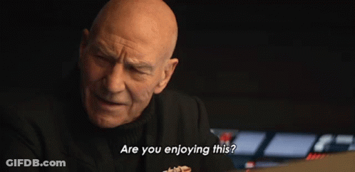A Bald Man Says " Are You Enjoying This ? " GIF