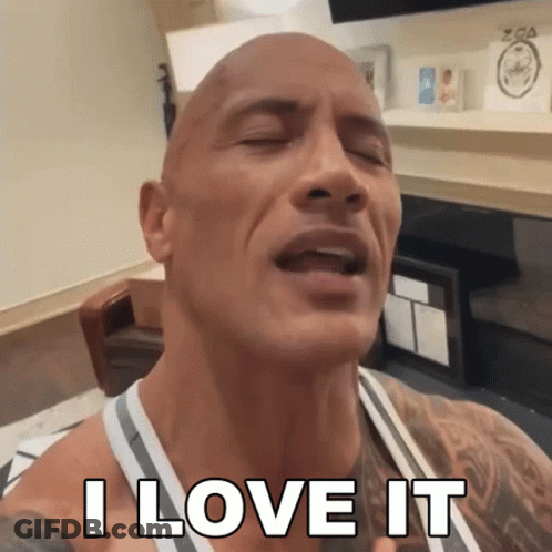 A Bald Man Says " I Love It " In Front Of His Eyes GIF
