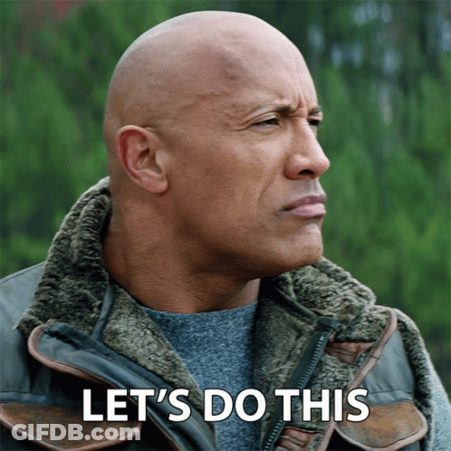 A Bald Man Says Let 'S Do This While Wearing A Leather Vest GIF